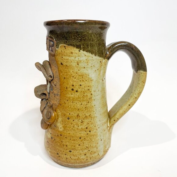 Vintage Ugly Funny Face Studio Pottery Beer Stein / Mug - Picture 2 of 7